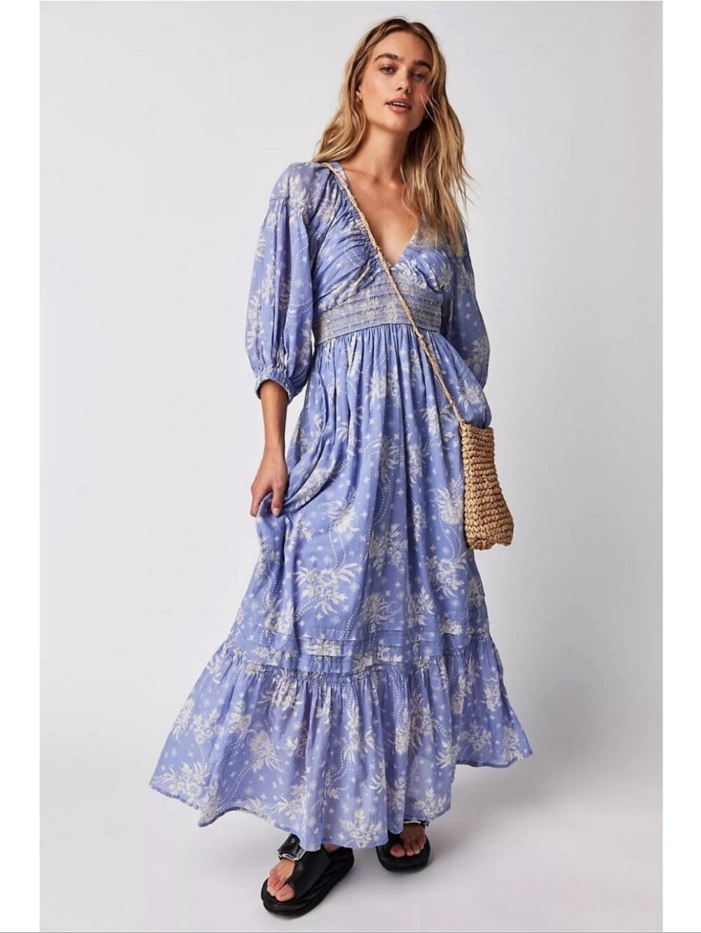 Free People Golden Hour Maxi Dress Violet Nwot